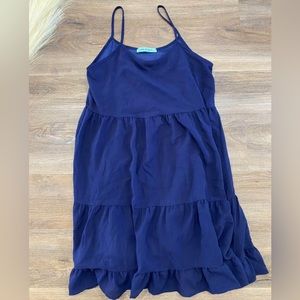 Chris & Carol Women’s Navy Ruffle Sleeveless Dress Size Small